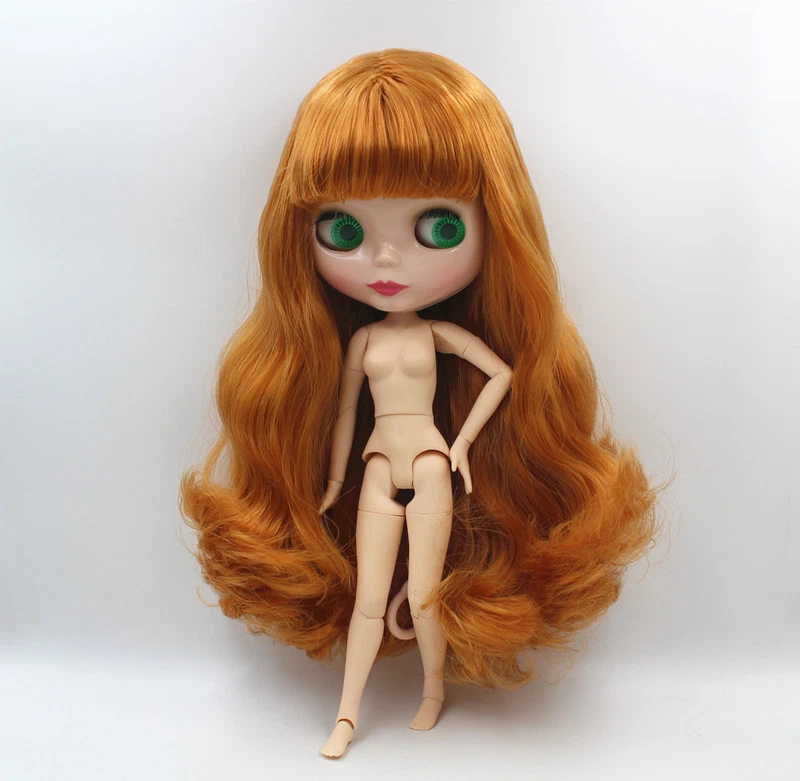 Muñeca Takara Blythe 12" de fábrica muñeca desnuda cuerpo articulado jengibre pelo con flequillo Foto 1 de 4