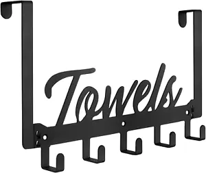Over the Door Hooks, Towel Rack Towel Hooks for Bathroom, Towel Holder for Hangi - Picture 1 of 12