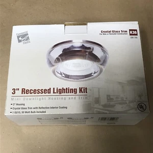 3'' Recessed Lighting Kit Commercial Electric Crystal Glass Trim K36 - Picture 1 of 5