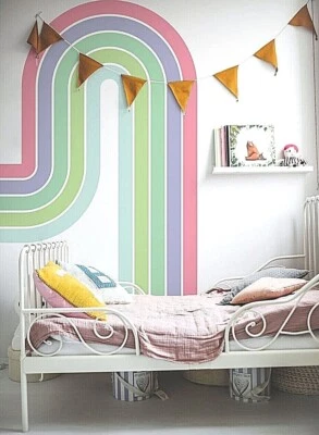 Colorful Fountain Rainbow Wall Decals, Stickers, Mural, Wall Art Decoration 644 - Image 1 of 4