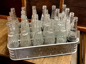 VTG RARE NESBITT'S SODA POP BOTTLE ALUMINUM CARRIER CASE & BOTTLES MONTANA (EY) - Picture 1 of 21