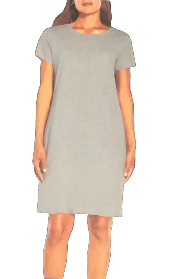 Gap Women's Knee Length Relaxed Fit Lightweight T-Shirt Dress XS Gray