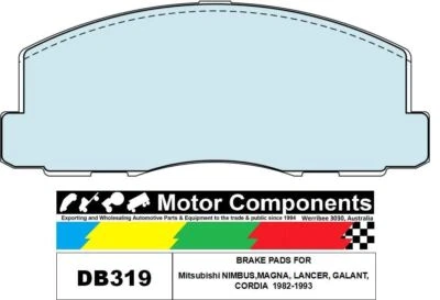 BRAKE PADS FDB0319M TO SUIT Mitsubishi NIMBUS,MAGNA, LANCER, GALANT, CORDIA  198 - Image 1 of 2
