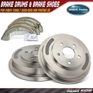 Rear Brake Drums + Ceramic Brake Shoes for Chevy Cobalt 2009-2010 HHR Pontiac G5 - Picture 1 of 10