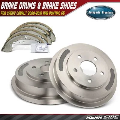 Tambores de freno traseros + zapatas de freno de cerámica para Chevy Cobalt 2009-2010 HHR Pontiac G5 Foto 1 de 4