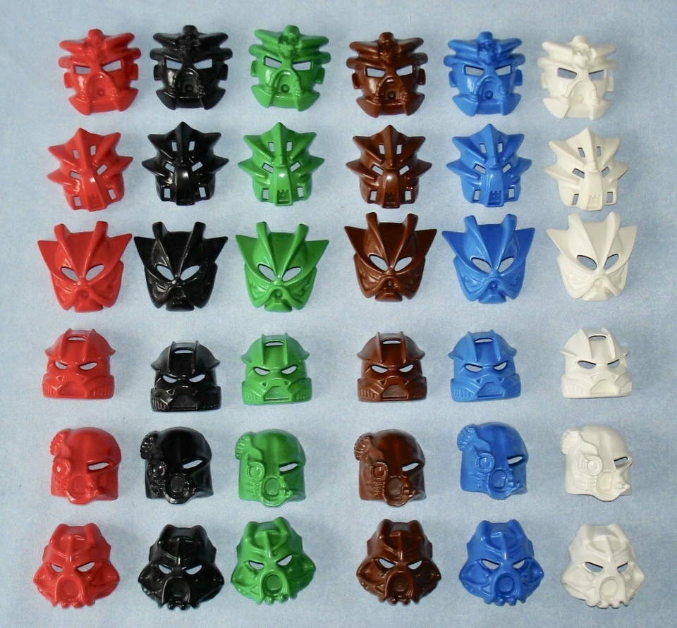 Complete Set of 36 TOA NUVA MASKS - Lego Bionicle 2002 Kanohi Collection - Image 1 of 4