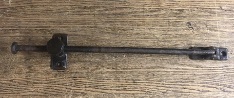 Antique 12” Forged Heavy Iron Classic Window Casement Adjuster Cover