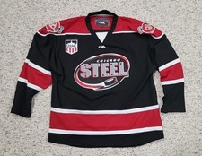 Chicago Steel USHL Hockey Replica Jersey Size Medium Authentic Gemini Branded
