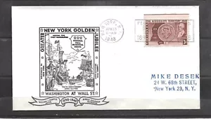 1948 GREATER NEW YORK GOLDEN JUBILEE-WALL ST. Pictorial Event Cover, NEW YORK - Picture 1 of 2
