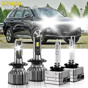 For Hyundai Santa Fe 2013-2016 LED HID Headlight Bulbs High Low Beam Kit Combo - Foto 1 di 11