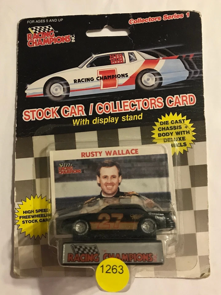 1989 #27 RUSTY WALLACE SERIES 1- PNEU PLÁSTICO- MILLER GENUÍNO #1263            - Imagem 1 de 3