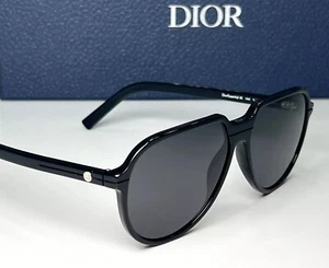 Brand New Dior Sunglasses Men Essential Al Black /Gray Lenses 58-145 Italy - Picture 1 of 14