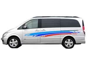 Graphics Tricolor Racing Stripe Side Sticker Kit For Mercedes Benz Vito Viano - Picture 1 of 6