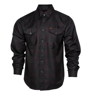 Dixxon Flannel Co Darkness Flannel Pearl Snap Shirt Large Tall LT - Image 1 of 4