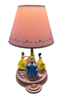 Disney Princess Animated Talking Spinning Lamp Cinderella/SnowWhite/Belle/Aurora - Image 1 of 4