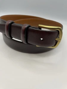 Cinturón de hombre Warehouse marrón grano completo cuero italiano 1 1/4” ancho 36/90’s  - Imagen 1 de 4