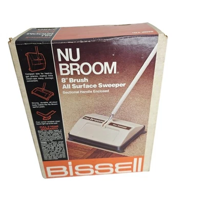 Vintage Nu Broom 8" Brush Bissell Sweeper # 2350 New In sealed box Made in  USA - Image 1 of 4
