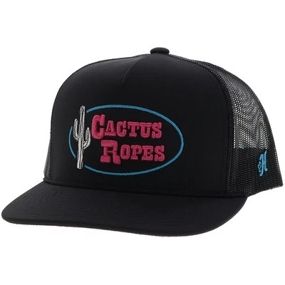 Hooey Ladies Cactus Ropes 5-Panel Black Snapback Hat CR113 - Image 1 of 3