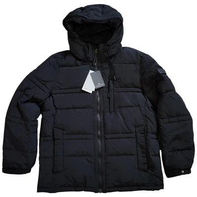 Andrew Marc Huxley Down-Filled Jacket Men's Large Black Coat Removable Hood NWT - Image 1 of 4