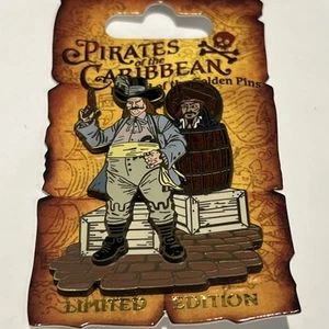Disney Pin Trading Pin Pirates Jack Sparrow LE1250 LE 1250 New on Card MINT v19 - Picture 1 of 4