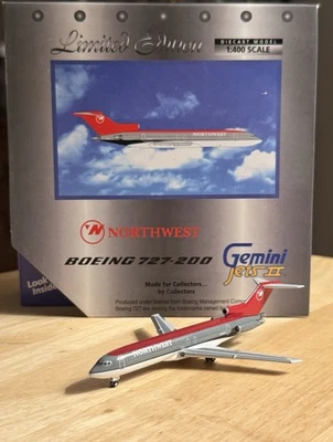 Northwest Airlines Boeing 727-200 N290US GeminiJets GJNWA501 escala 1:400 RARO Foto 1 de 4