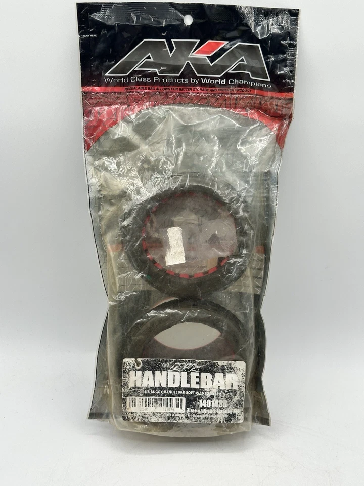 Juego de neumáticos blandos para manillar de buggy AKA RC 1:8 con insertos rojos NOS 14014SR Foto 1 de 4