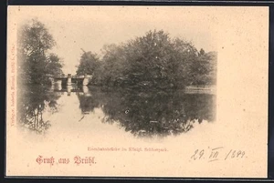 Brühl / Köln, Kgl. Schloßpark, Eisenbahnbrücke, Ansichtskarte - Picture 1 of 2