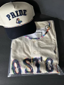 2025 Boston Red Sox Pride Night Hat Cap & XL Jersey Fenway Park SGA New - Picture 1 of 5