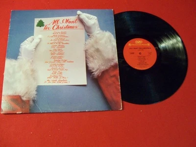 VARIOUS ARTISTS HOLIDAY LP "ALL I WANT FOR CHRISTMAS" POP COUNTRY VINTAGE VINYL! Foto 1 de 4