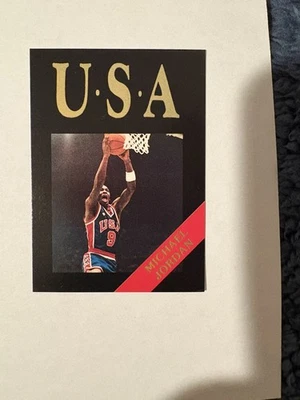 Cartão promocional Michael Jordan 1984 EUA medalha de ouro basquete - Imagem 1 de 2
