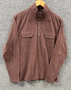 KUHL Stitched High Neck Henley Maroon Shirt Organic Cotton Herren Large - Bild 1 von 11