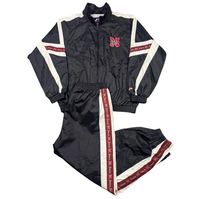 Vintage Nebraska Huskers Tracksuit Mens Medium Football Windbreaker Pro Player - Image 1 of 4