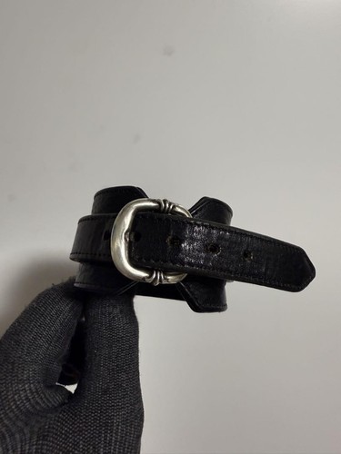 CHROME HEARTS Cuori Cromati Valutati in buone condizioni RR bracciale pelle nera ecc