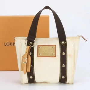 Louis Vuitton Antigua Hikaba Pm M40039 Leder Handtasche Tasche Ecru Schulter Damen - Bild 1 von 10