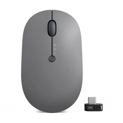 Lenovo Go Wireless Multi Device Mouse (USB-C Charging, 2400 DPI, Bluetooth) - St - Image 1 of 4