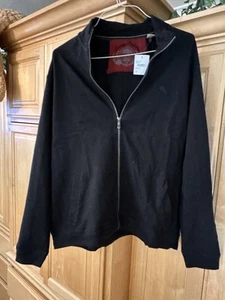 NWT Tommy Bahama Palisade Full Zip 100% Cotton Black Sweater Size  Large $138+ - Picture 1 of 7