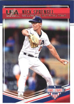 2018 Panini Stars and Stripes #17 Nick Sprengel USA Baseball Collegiate National - Image 1 of 2