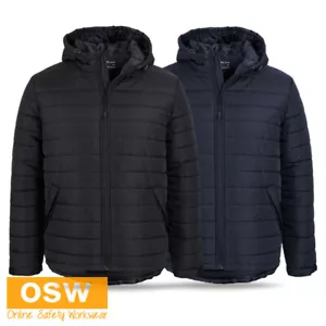 Hooded Puffer Polyester Lining Jacket Water Shedding Pocket Flaps Urban Fit 3AHJ - Bild 1 von 14