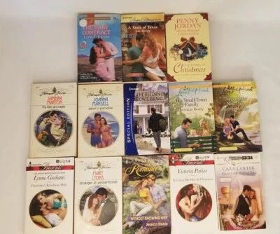 Lot of 13 Vintage Harlequin Romance Novels Various Authors Mostly 90's - Image 1 of 4