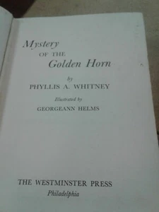 Mystery of the Golden Horn - Mass Market Paperback By Whitney, Phyllis A. - GOOD - Imagen 1 de 4