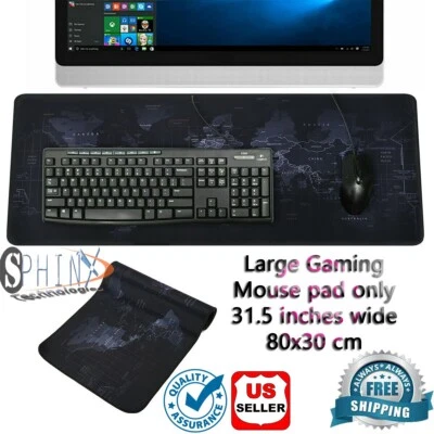 Extended Gaming Anti-Fray Mouse Pad Large Size Desk Keyboard Mat 800MM X 300MM - Image 1 of 4
