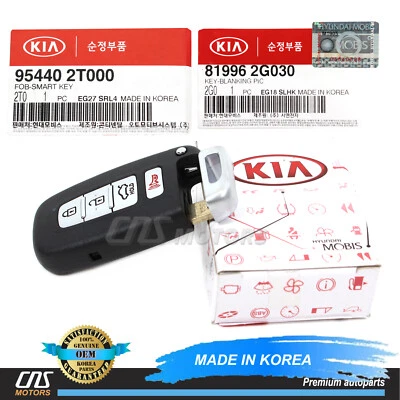 GENUINE SMART KEY REMOTE CONTROL + BLANKING KEY for 11-13 KIA OPTIMA 954402T000 Foto 1 de 4