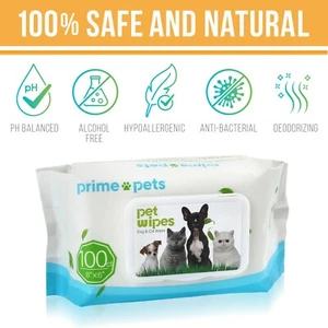 Hypoallergenic Pet Wipes for Dogs & Cats, Grooming Wipes for Paws Eyes Butt Body - Picture 1 of 34