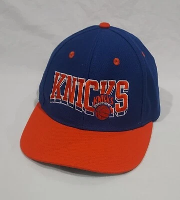 New York NY KNICKS Snapback Hat Blue Orange Adidas Hardwood Classics Hat - Image 1 of 3