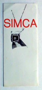 SIMCA ETOILE ELYSEE LARGE OCEANE S PLEIN CIEL 1960 Original Advertising Brochure - Picture 1 of 3
