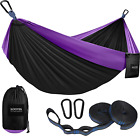 Camping Hammock, Camping Essentials, Lightweight Portable Double &amp; Single Hammoc