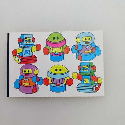 Vtg 80s 90s Amav Sticker Mod Cartoon Robots 2 x 3" Old School - Image 1 of 4