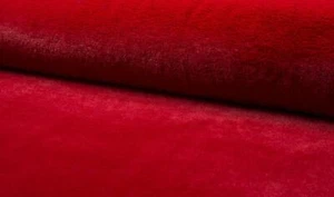 LUXURY Short Plush Super Soft Faux Fur Fabric Material - RED - Picture 1 of 1