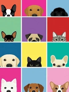 NEEDLEPOINT Canvas 14 or 18 count_ Cats, Dogs, Cute !!! - Picture 1 of 1