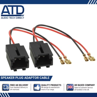 AUDIO TECH DIRECT Speaker Adaptor Plug For Peugeot 308 207 208 2008 1007 4007 5008 807 Cable Loom